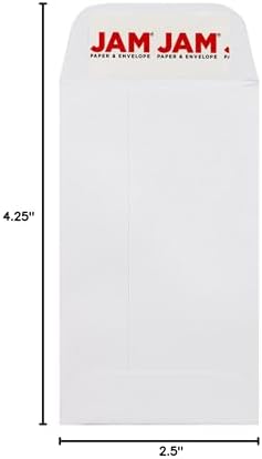 JAM PAPER #3 Coin Business Envelopes with Peel and Seal Closure - 2 1/2 x 4 1/4 - White - 100/Pack - Image 7