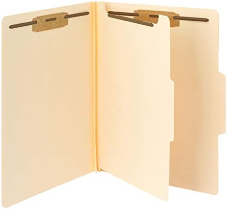 Smead Heavy-Duty Fastener File Folder with Divider, 2 Fasteners, Reinforced 1/3-Cut Tab, 2" Expansion, Letter Size, Manila, 10 per Box (14560) - Image 3