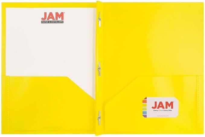 JAM PAPER Plastic 2 Pocket POP Folders - Durable School Folders with Metal Prongs Fastener Clasps - Assorted Fashion Colors - Bulk 96 Folders/Box (16 Assorted Packs of 6) - Image 4