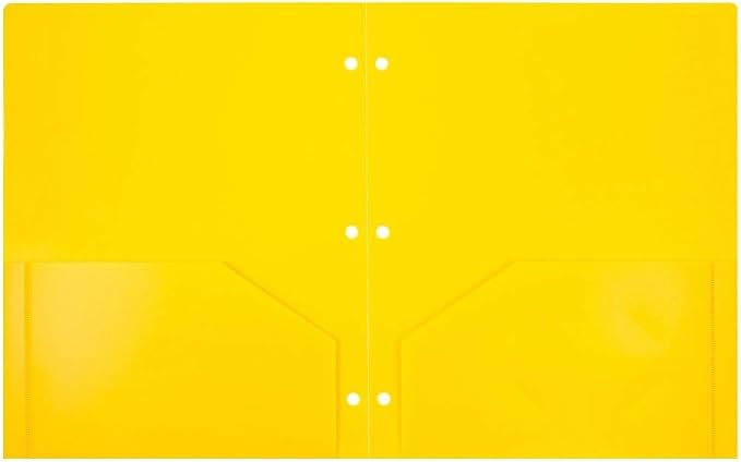 JAM PAPER Heavy Duty Plastic 3 Hole Punch Pocket Folders - Extra Tough School Folders - Assorted Primary Colors - 24 Folders/Pack (4 Assorted Packs of 6) - Image 5