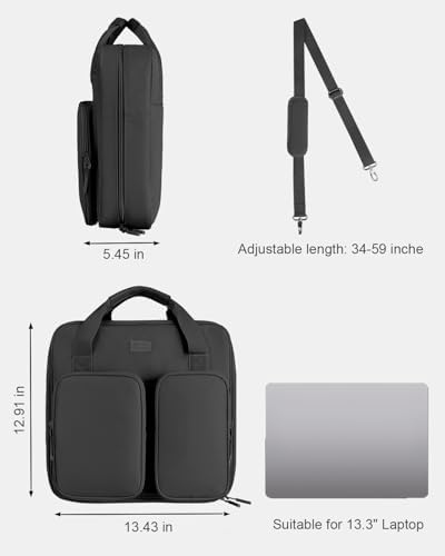 3 Inch Zipper Binder 3 Ring with Shoulder Strap & Multi-Pocket - Image 7