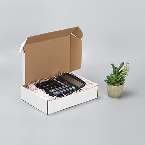 HORLIMER 9x6x2 inches Shipping Boxes Set of 25, White Corrugated Cardboard Box Literature Mailer - Image 6