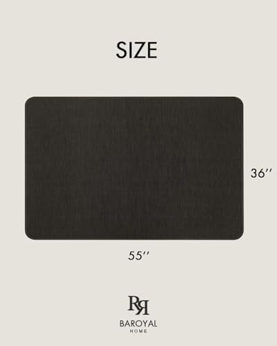 BARoyal Office Chair Mat for Hardwood Floor Under Desk Computer Rolling Chair Mat for Wood/Tile Floor Non-Slip Heavy Duty Desk Rug PVC Plastic Hard Floor Protector 36"x 55" (Espresso) - Image 6