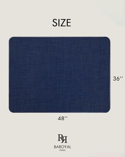 BARoyal Office Chair Mat for Hardwood Floor Under Desk Computer Rolling Chair Mat for Wood/Tile Floor Non-Slip Heavy Duty Desk Rug PVC Plastic Hard Floor Protector 36" x 48"(Indigo) - Image 6
