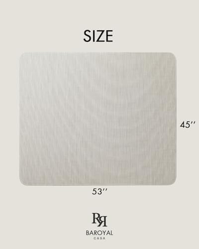 Baroyal Office Chair Mat for Hardwood Floor Under Desk Computer Rolling Chair Mat for Wood/Tile Floor Non-Slip Heavy Duty Desk Rug PVC Plastic Hard Floor Protector 45"x 53" (Parchment) - Image 6