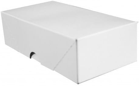 White Business Card Folding Box - Thick and Sturdy Cardboard Boxes for Storage Containers, Packaging, Card Holder and Organizer - 25 per Pack (4" x 3 1/2" x 2") by SSuperfinePrinting