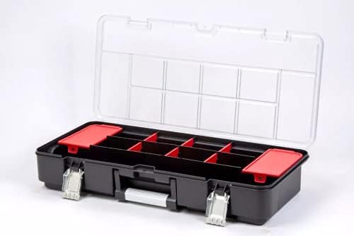 Vertical Parts Organizer Box – Deep Storage Container with 14 Compartments & 6 Removable Dividers – Heavy-Duty Shelf Unit for Hardware, Plumbing, Electrical, or Craft Supplies - Image 7