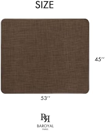 BARoyal Office Chair Mat for Hardwood Floor Under Desk Computer Rolling Chair Mat for Wood/Tile Floor Non-Slip Heavy Duty Desk Rug PVC Plastic Hard Floor Protector 45" x 53"(Coffee) - Image 6