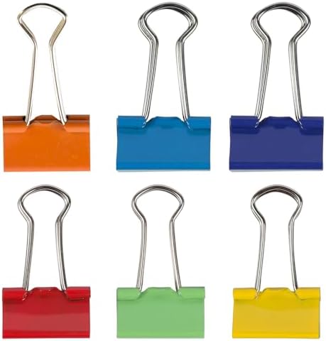 JAM PAPER Colorful Binder Clips Assortment - Small - 3/4 Inch (19 mm) - Assorted Rainbow Colors - 150 Binderclips/Pack - Image 3