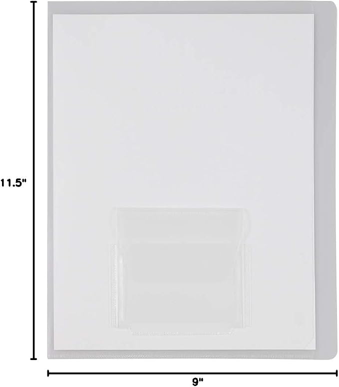 JAM PAPER Plastic Sleeves with Mini Pocket - Letter Size - 9 x 11 1/2 - Clear Project Pockets - 10 Page Protectors/Pack - Image 5