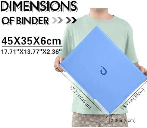 Premium Card Binder 16 Pocket - Fits 1600 Cards,4X4 Ringless Card Album with Sleeves for Trading Cards & Sports Cards(Model C,Sky Blue) - Image 7