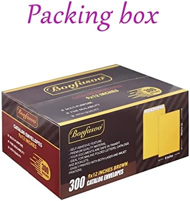 Bonfasvo 300 Pack 9x12 Brown Catalog Envelopes Peel & Seal Security Mailing Envelopes 120GSM Kraft Paper self Seal Envelopes for Invitations Papers Photos Documents Pictures Papers Files - Image 5