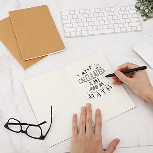 EUSOAR Blank Notebooks, 24pcs A5 5.5"x8.3" 60 Pages Soft Cover Kraft Subject Journal Notebooks, Writing Note Pads Business Composition,for School Office College Work Note Taking Diary - Image 7