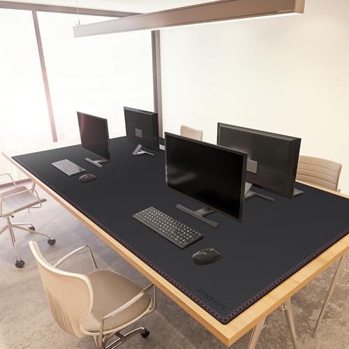 ZORESYN PU Leather Office Desk Pad 70.9x39.4 Inch, Black - Image 7