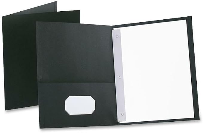 Oxford Two-Pocket Folders w/Fasteners, Dark Blue, Letter Size, 25 per Box (57738) - Image 3