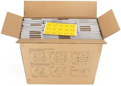 HORLIMER 13x10x4 inches Shipping Boxes Set of 15, White Corrugated Cardboard Box Literature Mailer, 15 Stickers Included - Image 7