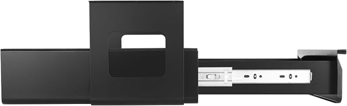 VEVOR Under Desk Lockable Slide Out Drawer, 13 inch Under Desk Pull-out Drawer for Sit Stand Workstation, Secure Under Counter Drawers for Home Office Storage Organizer, Black - Image 11