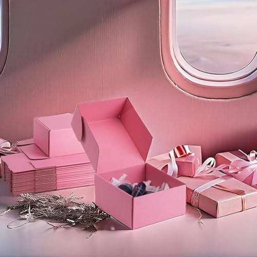 8x8x4 inch Pink Shipping Boxes for Small Business- Set of 25 - Image 6