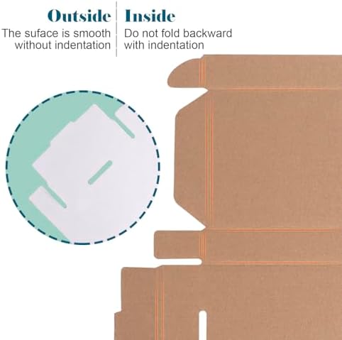 Small Shipping Boxes 4x4x1, Set of 25, White Corrugated Cardboard Box (YD441-25W) - Image 6