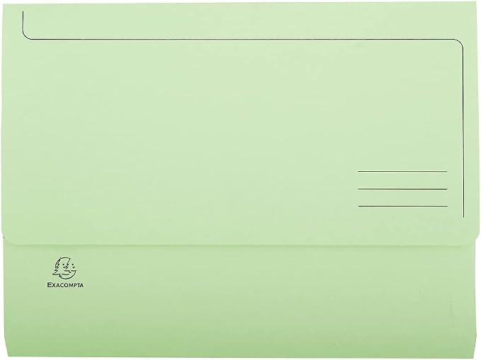 Exacompta - Ref 46773E - Super A4 Document Wallets - 245 x 325mm in Size, Suitable for A4 Documents, 3cm Expansion Gusset, 220gsm Card, PEFC-Certified - Green (Pack of 50) - Image 10