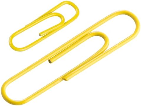 JAM PAPER Combo Pack Colorful Paper Clips - Standard & Jumbo - Yellow Paperclips - 1 Pack of 100 & 1 Pack of 75 - Image 3