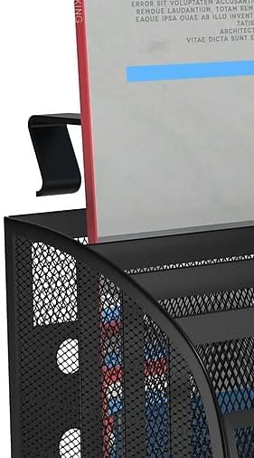 TRU RED Mesh Letter Wall File, 4‑Pocket Hanging Organizer, Black, 2‑Pack – Vertical Wall‑Mounted File Sorter for Mail & Documents - Image 5