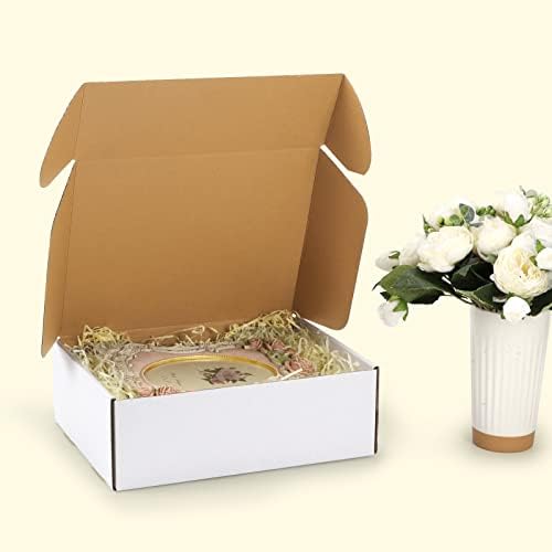 HORLIMER 12x9x4 inches Shipping Boxes Set of 20, White Corrugated Cardboard Box Literature Mailer - Image 6