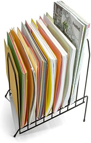 Officemate Large Incline 8 Compartment Wire Caddy, Black, 8.5 x 10.375 x 12.625 Inches (Pack of 6) - Image 7