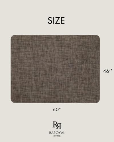 BARoyal Office Chair Mat for Hardwood Floor Under Desk Computer Rolling Chair Mat for Wood/Tile Floor Non-Slip Heavy Duty Desk Rug PVC Plastic Hard Floor Protector 46"x 60" (Dark Walnut) - Image 6