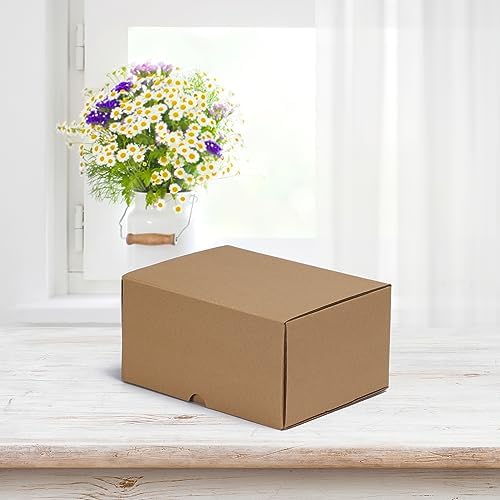 HORLIMER 8x6x4 inches Shipping Boxes Set of 25, Brown Corrugated Cardboard Box Literature Mailer - Image 6