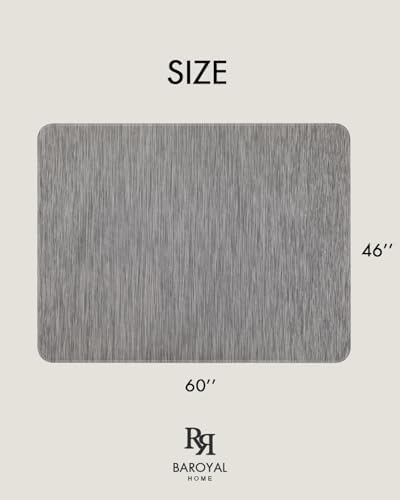 BARoyal Office Chair Mat for Hardwood Floor Under Desk Computer Rolling Chair Mat for Wood/Tile Floor Non-Slip Heavy Duty Desk Rug PVC Plastic Hard Floor Protector 46"x 60" (Gray) - Image 6