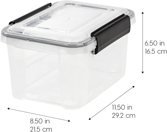 IRIS USA UCB-XS Quart WeatherPro Storage Box, 6.5 Qt - Single, Clear - Image 7