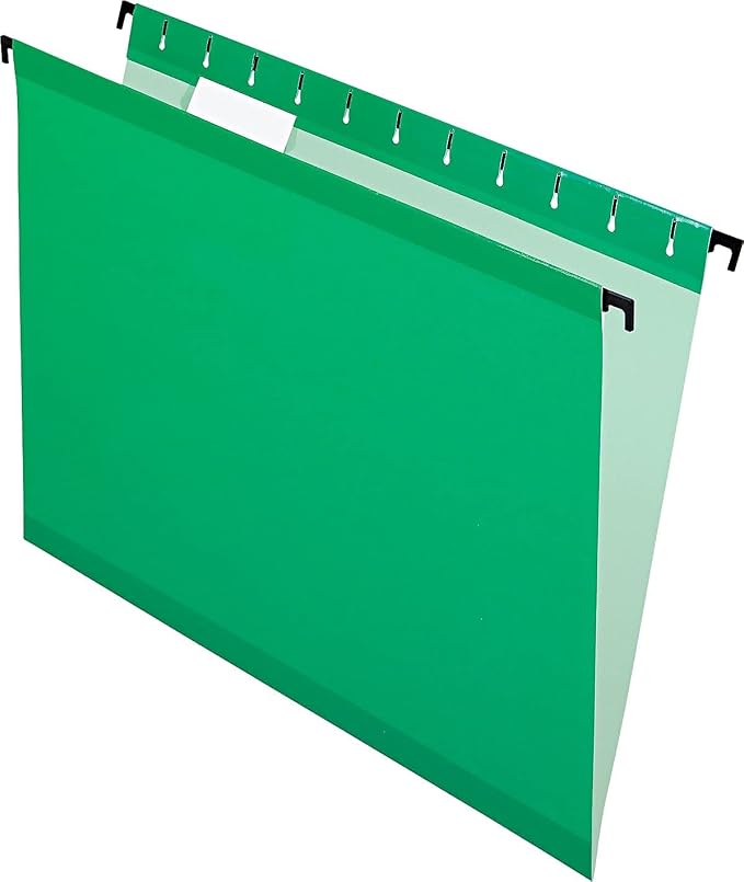 Pendaflex SureHook Reinforced Hanging Folders, Legal Size, Bright Green, 1/5 Cut, 20/BX (6153 1/5 BGR) - Image 2