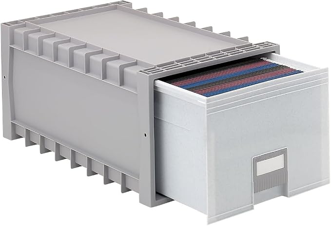 Storex Drawer Stackable Storage, Gray (61101U01C) - Image 2