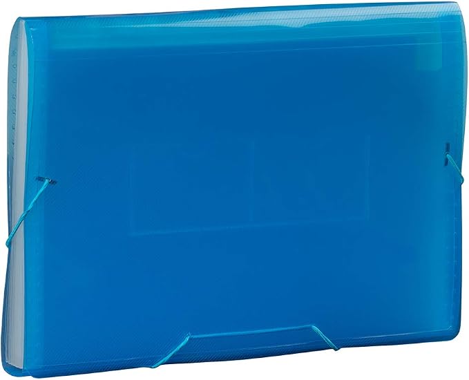 JAM PAPER Accordion Folders - 13 Pocket Plastic Expanding File - Legal Size - 10 x 15 - Blue - Sold Individually - Image 4