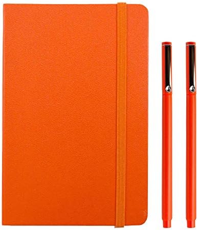 JAM PAPER Complete Desk Kit - Orange - Stapler, Tape Dispenser, Journal, Le Pens, Rubber Bands, Paper Clips & Binder Clips - 7/Pack - Image 7
