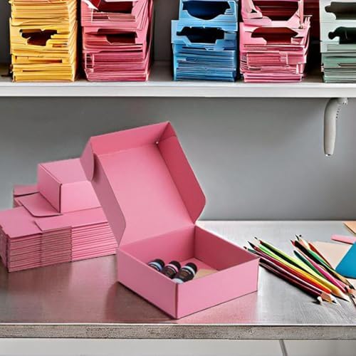 8x8x3 inch Pink Shipping Boxes for Small Business- Set of 25 - Image 6