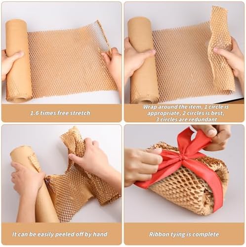 Oleitodh 16" x 400' Honeycomb Packing Paper, Eco-Friendly Bubble Wrap - Image 6
