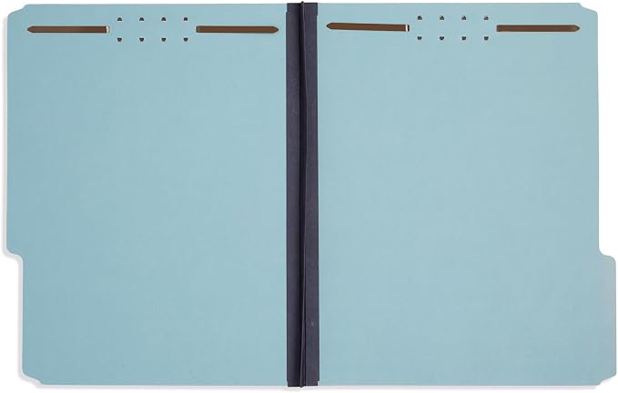 Blue Summit Supplies 25 Pressboard Fastener Folders, Letter 1", Light Blue | Heavy-duty 25pt pressboard, 1 in expansion, 1/3 top tab, embedded fasteners, for reports, files, and records - Image 5