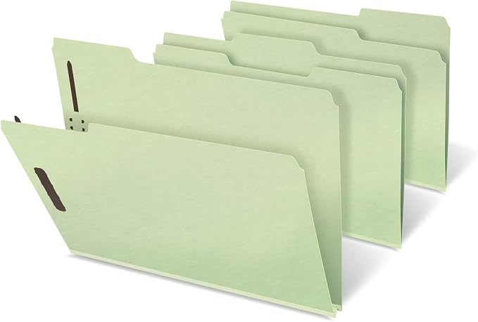 Office Depot® Brand Expanding Pressboard Folders with Fasteners, 1" Expansion, Letter Size, Green, Box of 25 - Image 3