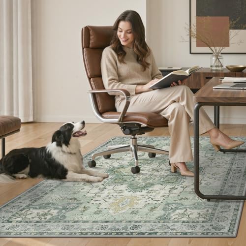 36"x48" Office Chair Mat for Hardwood Floor, Non-Slip Washable Green - Image 7