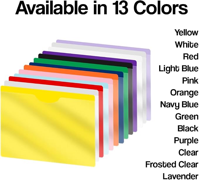 Navy Blue Plastic Folders with Closed Sides, Doctor Stuff, Letter Size, Clear Front Top Loading Job Jacket, Documents Holder for Office, High School and Medical Files, Pack of 50 - Image 7