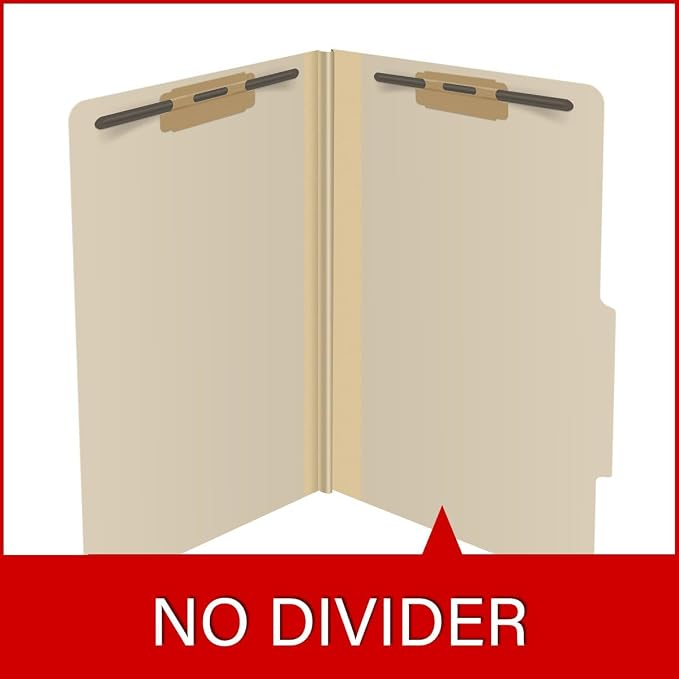 Top Tab Pressboard Folders, Legal Size, 2" exp, Fasteners Pos #1 & #3, Manila (Box of 25) - Image 8