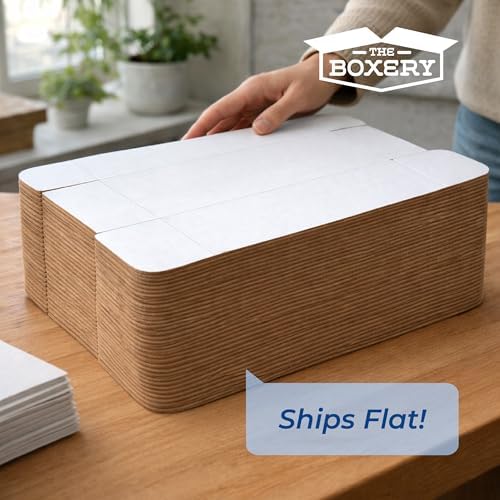 The Boxery Corrugated Mailers White Tuck Shipping Boxes (5x4x4) - Image 6