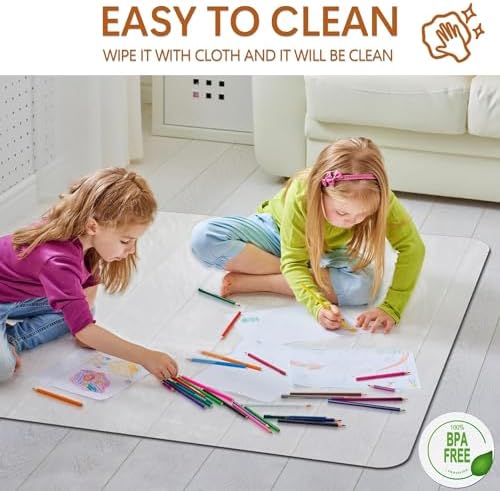 Office Chair Mat, 45" x 53" Vinyl Desk Chair Mat Clear Floor Protector Mat for Hardwood Floor/Rolling Chair Office & Home, Easy Glide and Flat Without Curling - Image 7
