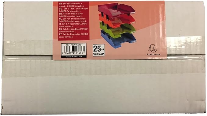 Exacompta Letter Trays Combo Midi, Set of 4 - Assorted Colours - Image 3