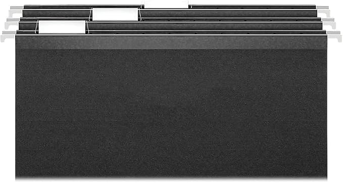 Pendaflex Portable File Box with File Rails, Hinged Lid with Double Latch Closure, Black, Includes 3 Letter Size Hanging Folders (41732) - Image 8
