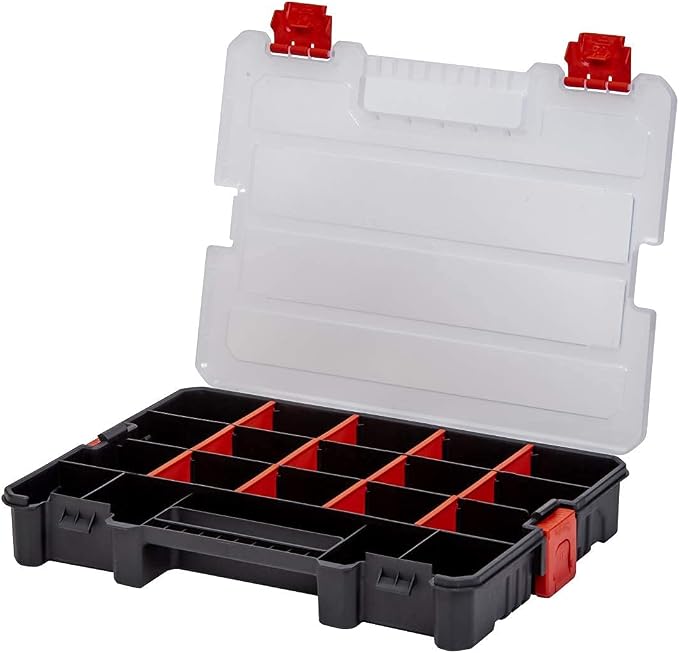 7-Pack Organizer Set – Multi-Size Storage Boxes with Removable Dividers – Hardware, Screw, Craft, and Small Parts Case System for Garage, Workshop, or On-the-Go Kits - Image 9