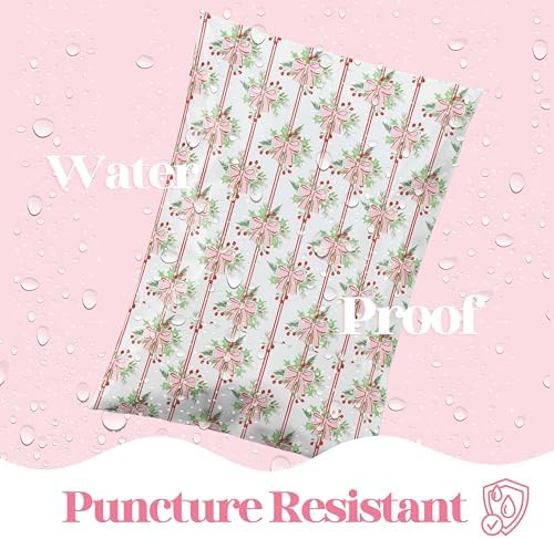 Pretty Package Store Poly Mailers 10x13, Christmas Bows, 100 Pack - Image 6