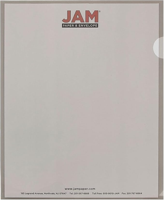 JAM Paper Plastic Sleeves - 9" x 11 1/2" - Smoke - 12/pack - Image 4
